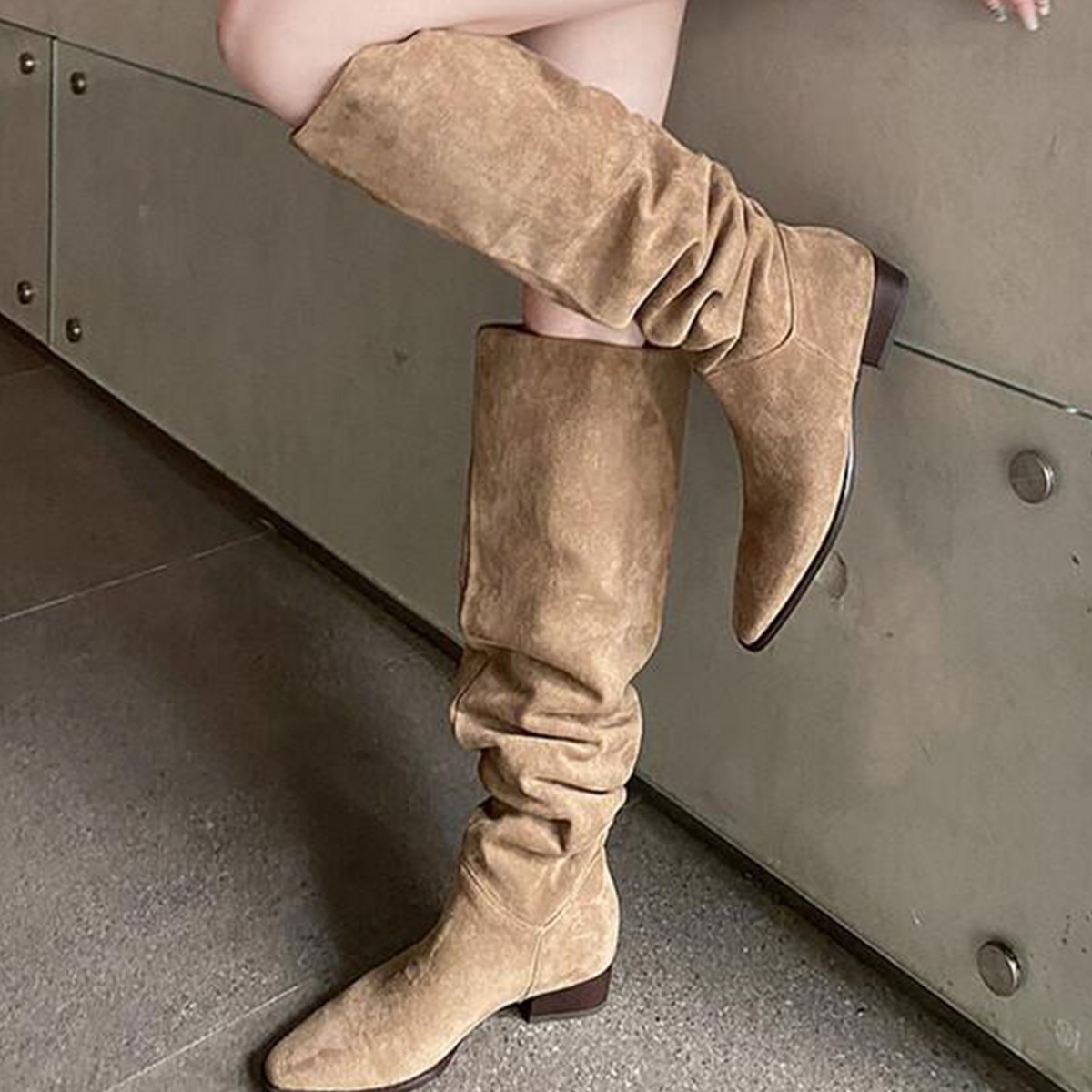 Sock Boot Women - Kadın diz üstü çizmeleri 2026 İlkbahar