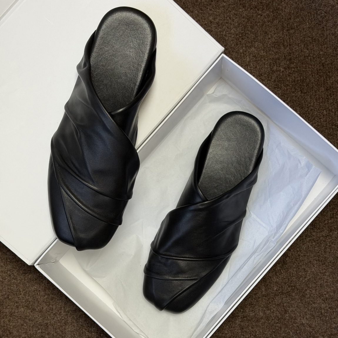 Siyah Vintage Deri Ayakkabılar - Mule Slip On incelemesi ve fiyatı
