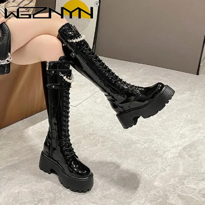 Kış Deri Sıcak Peluş Çizmeler  - Knee High Boots Women incelemesi ve fiyatı