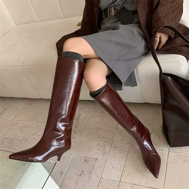Sokak Stili Yeni Kış Modası Ka - Knee High Boots Women incelemesi ve fiyatı